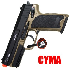 [매장입고- 블랙] CYMA. USP 메탈슬라이드 전동권총 (단/연발발사가능)