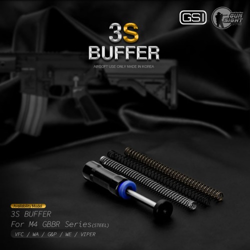 3S Buffer For VFC/ WA/ G&amp;P/ WE/ VIPER M4 GBBR Series [STEEL]