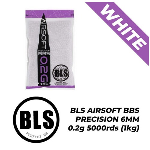 BLS BBS Precision 6mm 0.2g 5000rds / White  비비탄 @