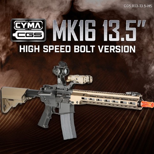 CYMA CGS MK16 13.5&quot; GBB Rifle (하이 스피드 볼트 버전) 가스 라이플