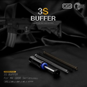 3S Buffer For VFC/ WA/ G&amp;P/ WE/ VIPER M4 GBBR Series [STEEL]