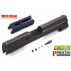 가더社 Steel CNC Slide Set for MARUI P226/E2 (black/Late Ver. Marking) / CNC 메탈 슬라이드 세트